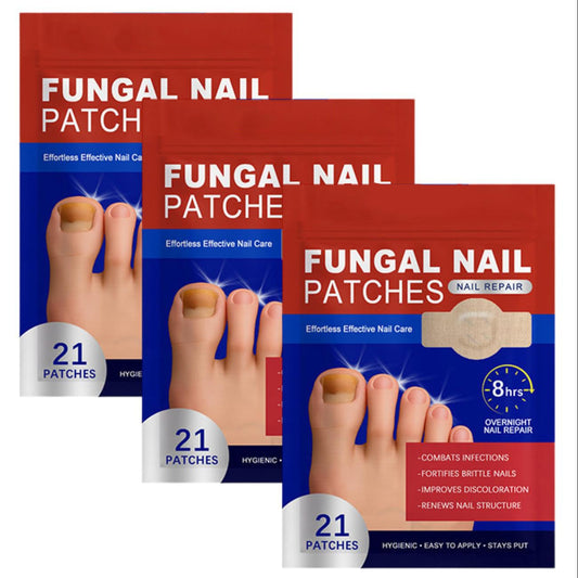 63 PCS Nail Patches, Toenail Treatment Extra Strength 8-Hour Overnight Nail Fast Acting Repair Effortless Hydrogel Nail Care and Repair for Damaged Nails Overnight Renewal for Men and Women