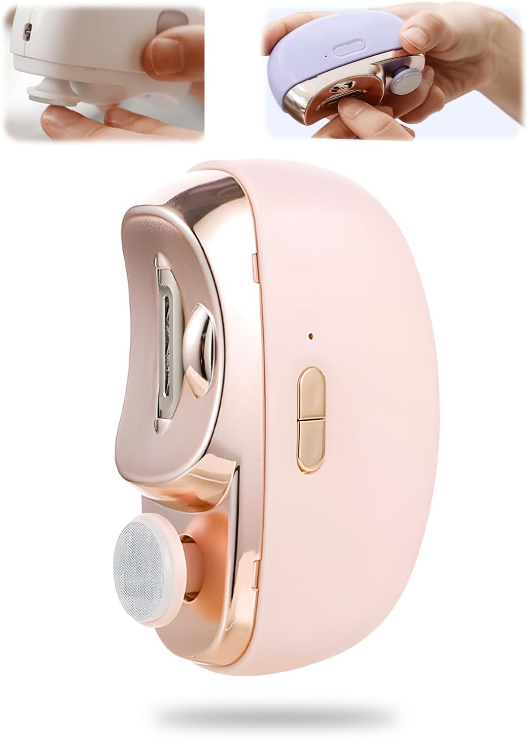 Electric Nail Clipper, 2026 New 2 in 1 Automatic Nail Trimmer with Polishing, 2-Speed Adjustable, Multifunctional Nail Trimmer for Seniors, Kids, Adults (Pink)