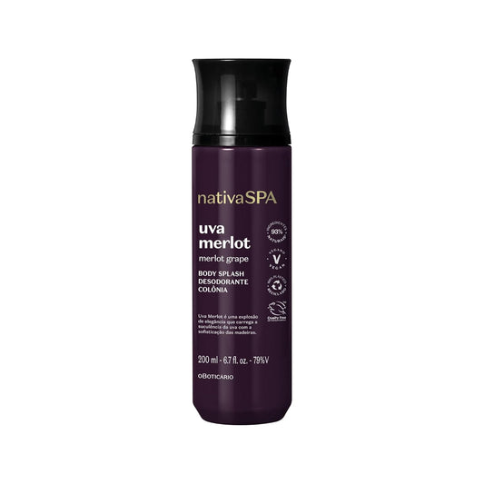 Nativa SPA by O Boticário Merlot Grape Body Splash & Mist, Long-Lasting Fragrance Mist 6.7 Ounce (200ml)