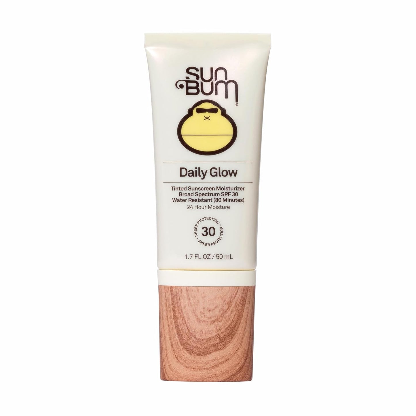 Sun Bum Daily SPF 30 Glow Sunscreen Face Lotion - Moisturizing Facial Sunscreen - Tinted - Dewy Finish - Hawaii 104 Act Compliant (Made without Octinoxate & Oxybenzone) - Travel Size - 1.7 oz
