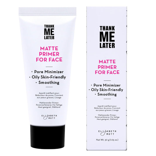 Elizabeth Mott Thank Me Later Face Primer - Mattifying Makeup Base Primer for Shine and Oil Control - Pore Minimizer, Smooths Wrinkles and Fine Lines – Long-Lasting Makeup Gripping Formula, 30g