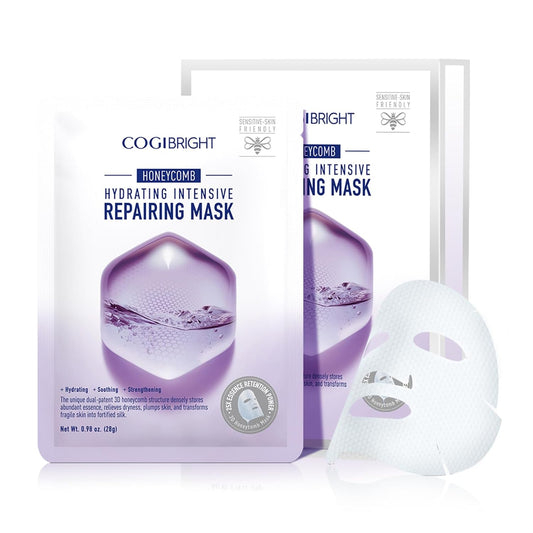 Facial Mask Sheet, Hydrating & Soothing Sheet Mask, Moisturizing Strengthening Skin Care Mask Sheets for Dry Skin & Sensitive Skin, Suitable for All Skin Types, 6 Sheets