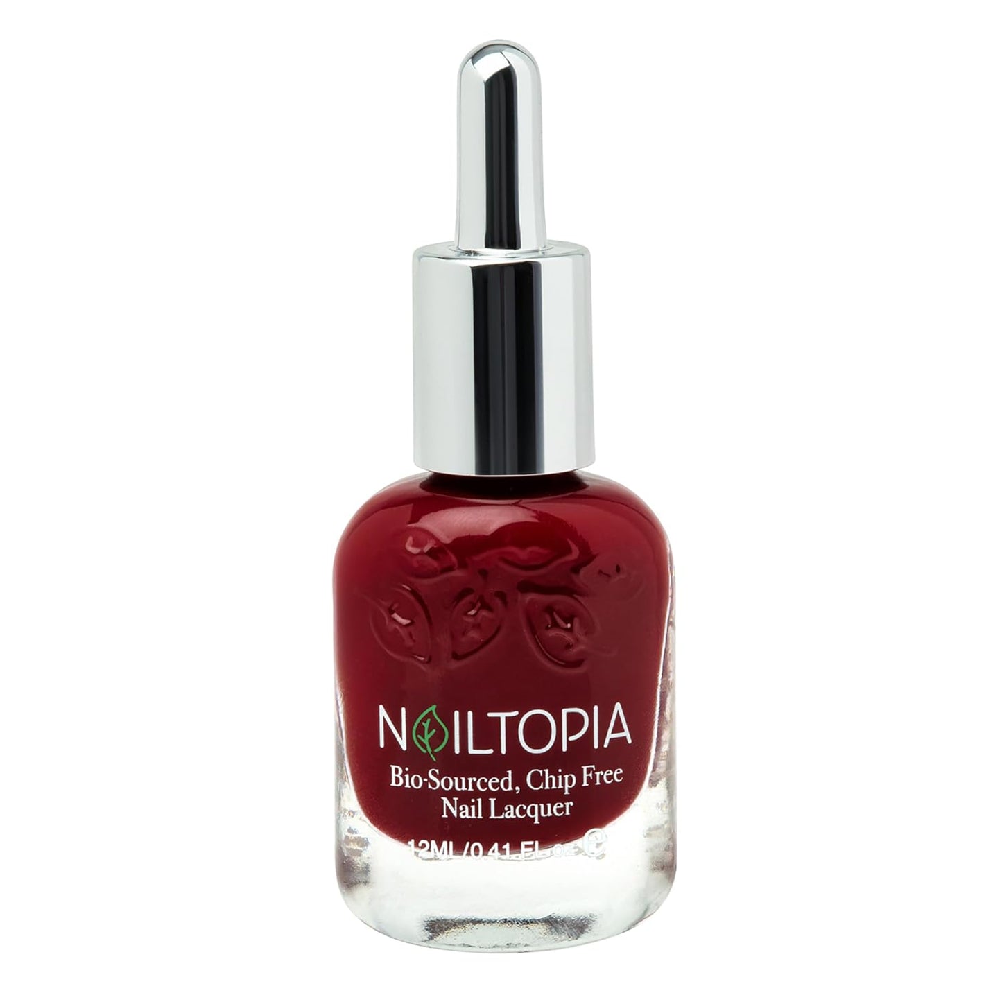 Nailtopia Bio-Sourced, Chip Free Nail Lacquer - All Natural, Strengthening Biotin and Superfood-Infused Polish - Chip Resistant Formula - Quick-Dry, Long Lasting Wear - Ruby Slippers - 0.41 oz