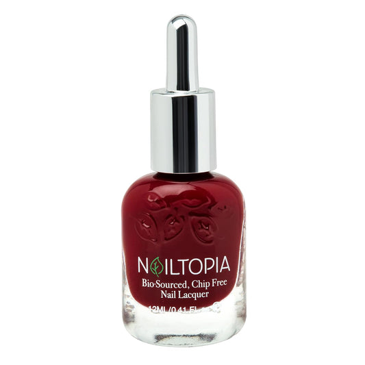 Nailtopia Bio-Sourced, Chip Free Nail Lacquer - All Natural, Strengthening Biotin and Superfood-Infused Polish - Chip Resistant Formula - Quick-Dry, Long Lasting Wear - Ruby Slippers - 0.41 oz