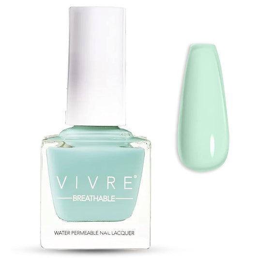 VIVRE Cosmetics Nail Polish - Quick Dry, Shiny, Halal, Vegan, Non-Toxic, Long Lasting, Certified Breathable and Water Permeable - No Commit-Mints