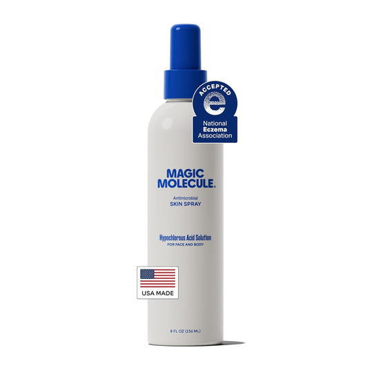 Magic Molecule Skin Cleanser for All Types, Hypochlorous Acid Spray Helps Heal Acne Prone, Eczema and Itchy Rashes and 50 Other Skin Ailments, Safe for Multiple Daily Uses, 8 oz Spray