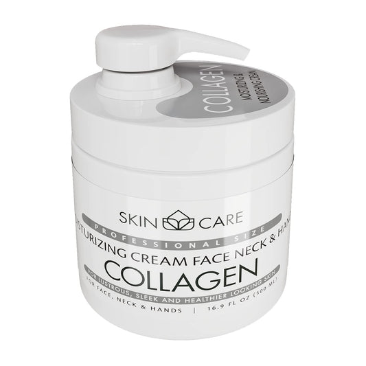 Skin Care Collagen 3-in-1 Moisturizer Face Cream, Neck and Hands - Treatment for Crepey Texture, Wrinkles and Sagging - Daily Lotion for All Skin Types - 16.9 fl. oz.