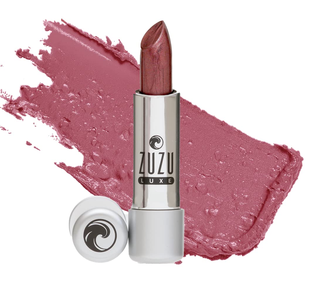 Zuzu Luxe Lip Color Lipstick (Temptress - Grape/Warm Pearl), Natural Ultra-Hydrating Lipstick, Paraben Free, Vegan, Gluten-free, Cruelty-free, Non GMO, 0.13 oz