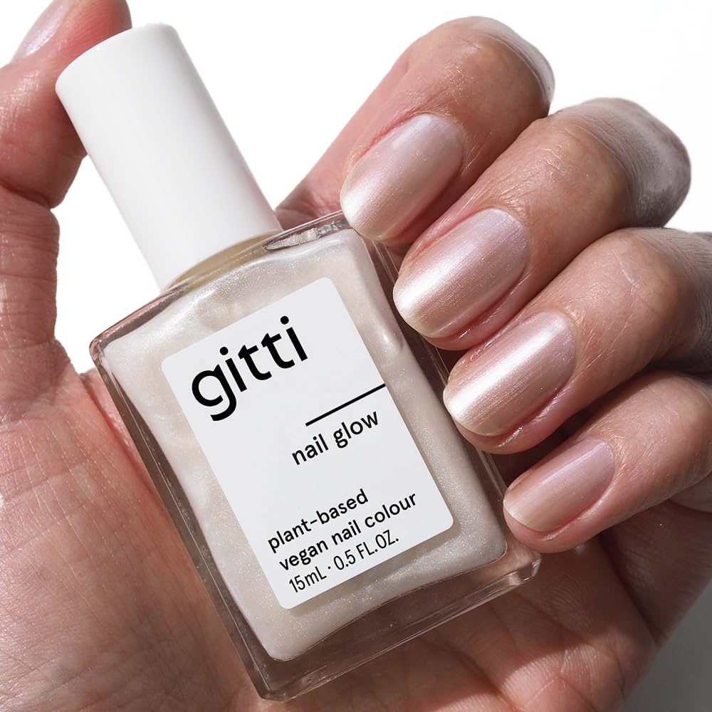 gitti Plant-based Nail Polish I Non-Toxic, 30-Free, Based On Natural Origin Ingredients, Cruelty-Free, Vegan, High Performance Colors, Glossy Finish, Shade Nail Glow (0.5 fl oz)