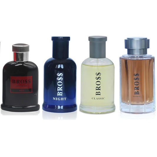 Men's Cologne Bro$$ Set Wonderful Multi Scent Eau de Toilette Natural Spray Men's Perfume For all Day Used 100ML Each Bottle(4 PCS)