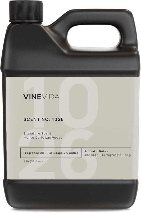 VINEVIDA Scent NO. 1026 Fragrance Oil for Cold Air Diffusers - 32oz (2lbs) - Inspired by: Monte Carlo Las Vegas Hotel Fragrance Diffuser Oil - Hotel Scents for Home - Diffuser Oil