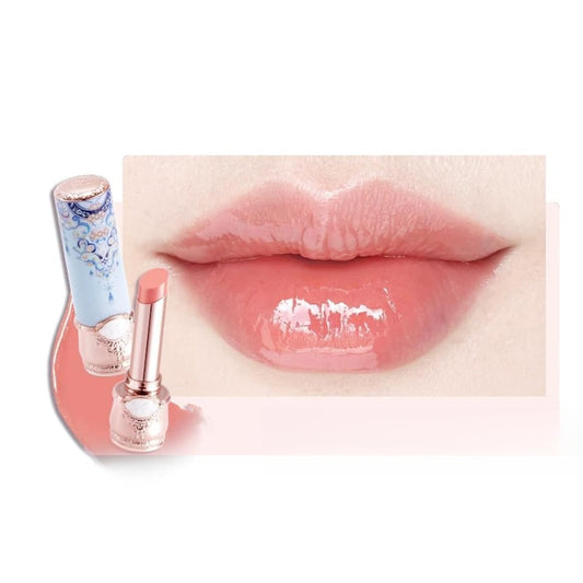 Flower Knows Butterfly Cloud Collar Glossy Lipstick,Hydrating Solid Lip Gloss,Moisturizing Nude Tinted Lip Balm,Long Lasting Lip Gloss in Balm for Girls&Women,Vegan & Cruelty-Free(C01 Birchleaf Pear)