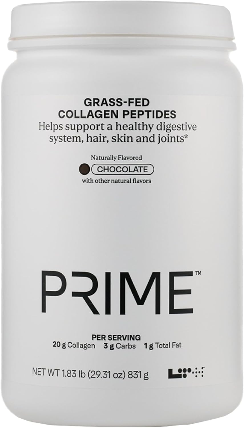 LTH Prime Collagen Peptides - Trusted by Life Time Members - Collagen Powder for Digestive Health - Supports Healthy Joints, Hair & Skin - from Grass-Fed Cows - Chocolate - 30 Servings