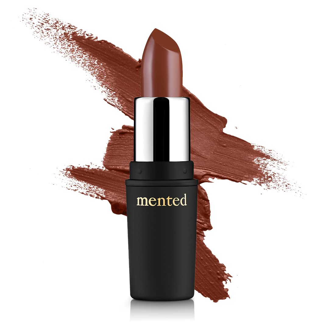 Mented Cosmetics Nude Lipstick for Women, Semi-Matte Long-Lasting Lip Stick, Moisturizing Vegan, Paraben & Cruelty-Free, Enhances All Complexions, Perfect for Everyday Makeup, Foxy Brown