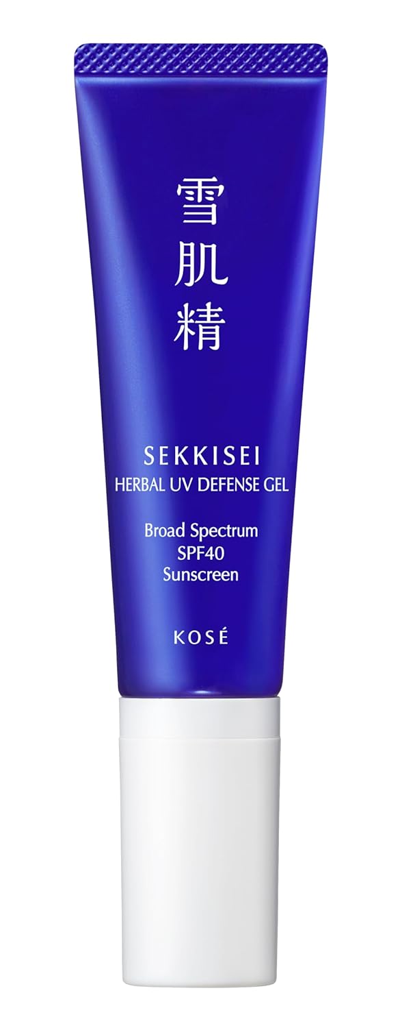 SEKKISEI Herbal UV Defense Gel for Face Broad Spectrum Sunscreen, SPF40, 1 Ounce