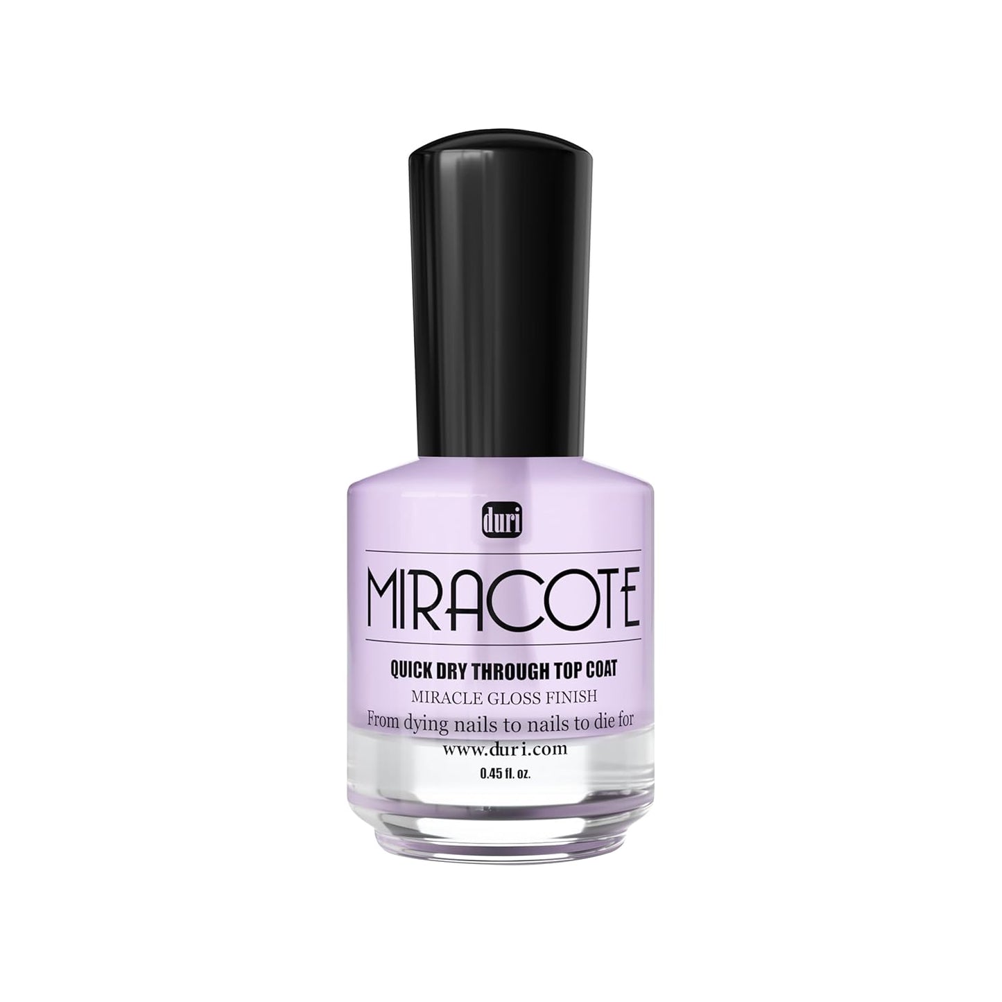 duri Miracote Quick-Dry Top Coat - High Gloss Finish, Chip Resistant, Long Wear - Nail Polish Protector for Strength and Growth | Pack of 1