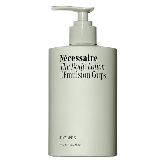 Nécessaire The Body Lotion Eucalyptus – Multi-Peptide Body Moisturizer for Women + Men – Non-Comedogenic Body Lotion with Niacinamide – 450ml/15.2 fl oz