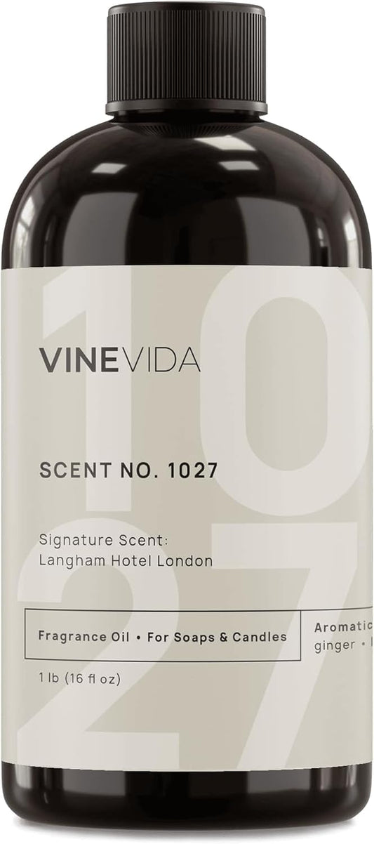 VINEVIDA Scent NO. 1027 Fragrance Oil for Cold Air Diffusers - 16oz (1lb) - Inspired by: Langham Hotel London Hotel Scents for Home - Diffuser Oil