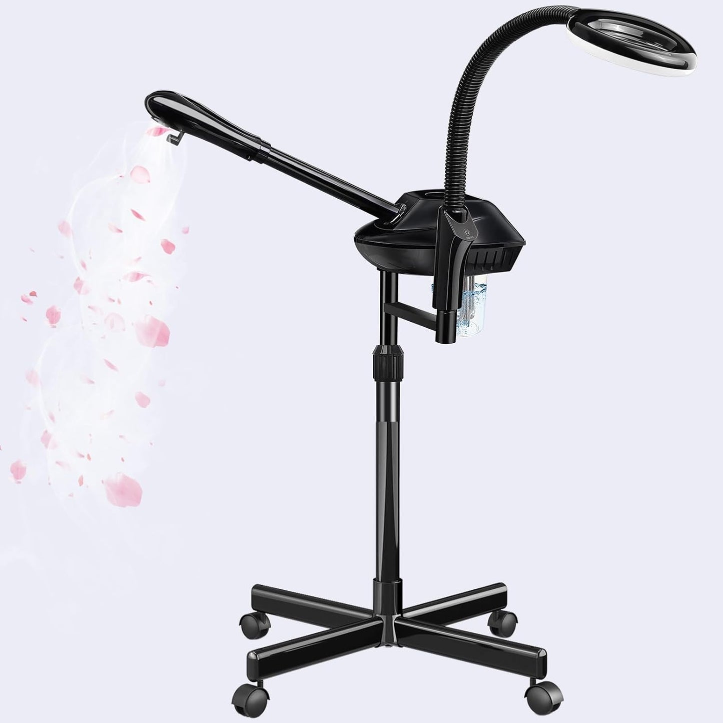 Professional Facial Steamer, 2 in 1 Facial Steamer with 5X Magnifying Lamp, Ozone Face Steamer, Suitable for Home or Beauty Spa Use