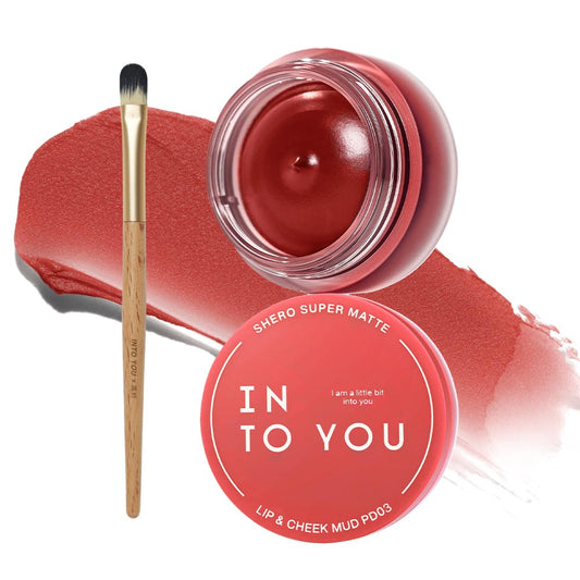 INTO YOU Matte Liquid Lipstick for Women, Canned Long Lasting Red Lipstick Waterproof with Lip Brush, No Transfer, High Pigmented with Lightweight Lip Mud Texture(PD03)