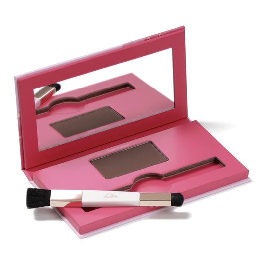 eSalon Root Touch Up + Brow Powder, Conceal & Cover (Dark Auburn) - Hairline Powder for Women - Scalp Concealer & Filler for Thinning & Gray Hair Coverage - Creates Thicker & Fuller-Looking Hair