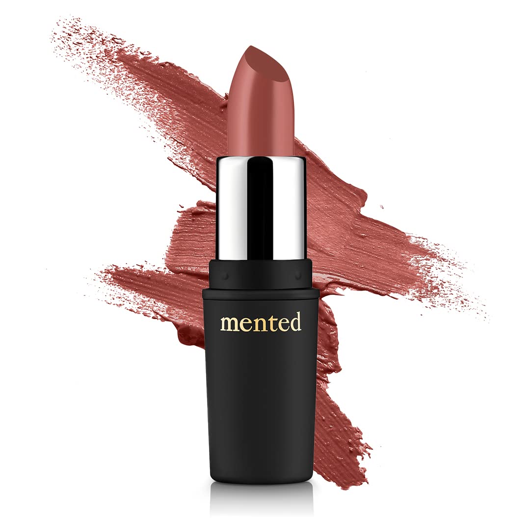 Mented Cosmetics Nude Lipstick for Women, Semi-Matte Long-Lasting Lip Stick, Moisturizing Vegan, Paraben & Cruelty-Free, Enhances All Complexions, Perfect for Everyday Makeup, Pretty in Pink