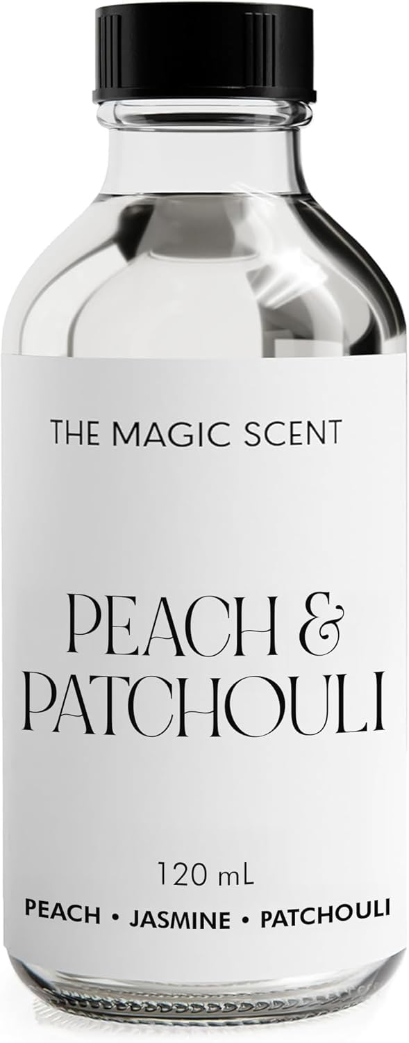 The Magic Scent Peach & Patchouli Diffuser Oil - Hotel & Home Luxury Scents - Diffuser Oil Scents for Home Designed for Use in All Diffusers - 4 fl oz, 120 mL