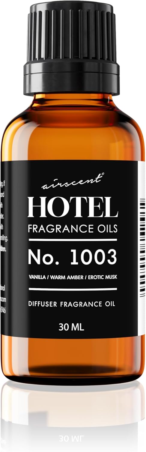 AirScent Hotel Diffuser Oil No. 1003 Inspired by The Asian Garden Las Vegas Hotel Scent - Premium Fragrance Oil for Ultrasonic and Waterless Diffusers and Crafting- 30 mL, 1 fl oz Glass Bottle