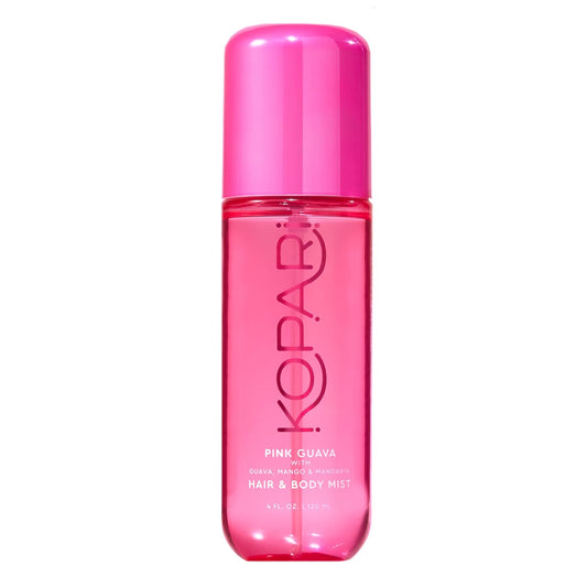 Kopari Pink Guava Hair & Body Mist – Guava, Mango, Mandarin, Coconut, Vanilla & Sandalwood Scent, Long-Lasting Clean Fragrance Spray, Vegan & Cruelty-Free, 4 oz