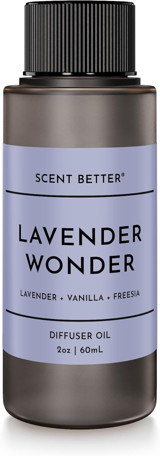 Scent Better Lavender Wonder Aroma Essential Oil Blend: an Aromatherapy Blend of Lavender, Soft Vanilla, and Freesia for Ultrasonic Diffusers & Nebulizers (2 Fl Oz, 60 mL)