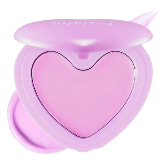 lilybyred Luv Beam Cheek Balm | Heart-Shaped Korean Cream Blush, Semi-Matte Finish, Long-Lasting, Blendable & Buildable, Soft Creamy Texture, Lightweight, Natural Flush, 0.12 oz. (05 Cheeky Lavender)