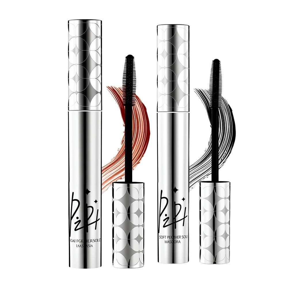 Mascara for Older Women 60 Plus, 2025 New Mascara Volume and Length for Mature Women with Thinning Lashes, Non Clumping Waterproof Long Wear (Brown+Black)