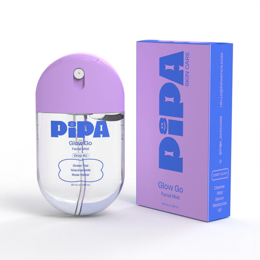 Pipa Skincare Glow Go Facial Mist 30 ml | Organic Rose Water Toner Spray | Alcohol-Free Balancing & Hydrating Face Mist for Kids & Tweens Ages 8 to 13 | Soothes & Refreshes Skin Daily