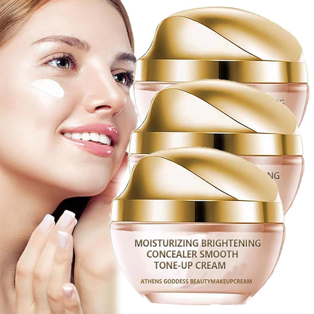 Moisturizing Brightening Concealer Smooth Tone-Up Cream - Ownawant Crema De Maquillaje, Corrector Iluminador Hidratante Crema Tónica Suave, Makeup Cream for Brightening (3)