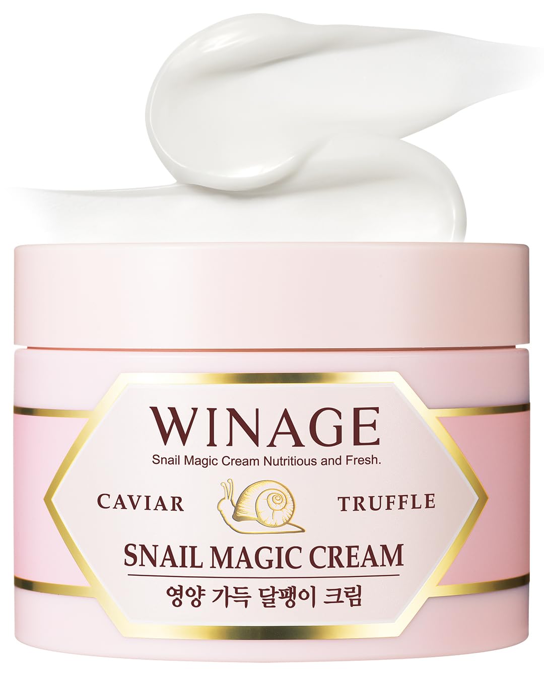 Coreana WINAGE Caviary Truffle Snail Cream - Korean Snail Mucin Moisturizer - Daily Repair Anti-Aging Cream for Face - Deep Hydration, Rejuvenating, Non-Sticky, 3.5oz.