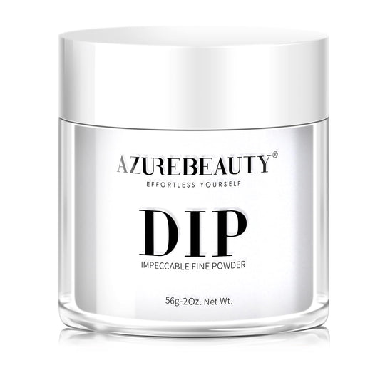 Dip Powder White Color 2Oz/56g, AZUREBEAUTY Basic Acrylic Dipping Powder Crystal French Nail Art Starter Manicure Salon DIY at Home, Odor-Free, Long-Lasting, No Nail Lamp Needed