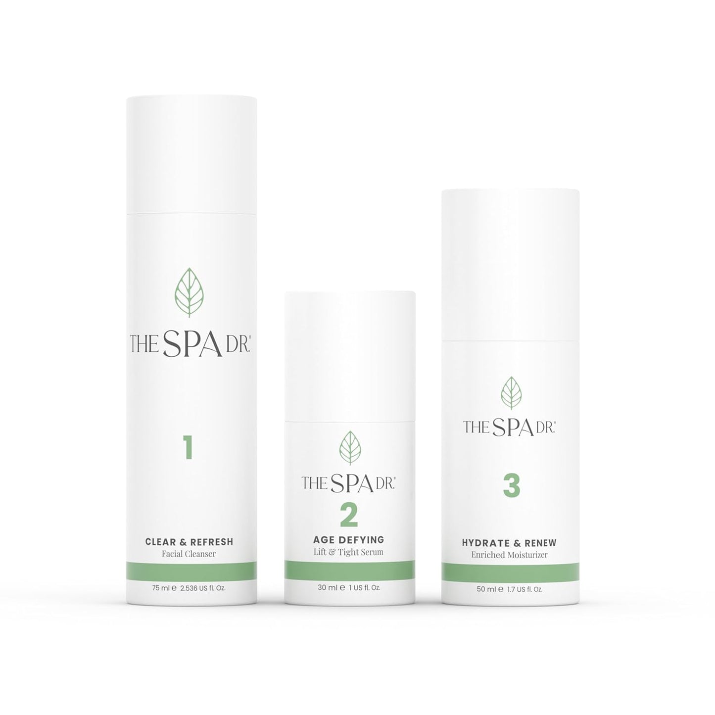 The Spa Dr. 3-Step Age-Defying Skincare System - Antiaging SkinCare Set for Women - Anti Aging Skin Care Sets for Women - Skin Care Routine: Cleanser, Age Defying Lift & Tight Serum, Moisturizer