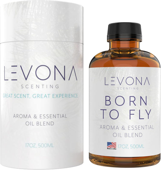 Levona Scent Essential Oil for Diffuser: Home Luxury Scents Fragrance Oil - Aroma Diffuser Oil Refill - Hotel Oil Diffuser Essential Oils for Humidifiers - 500 Ml/ 17oz Essential Oils - Born to Fly