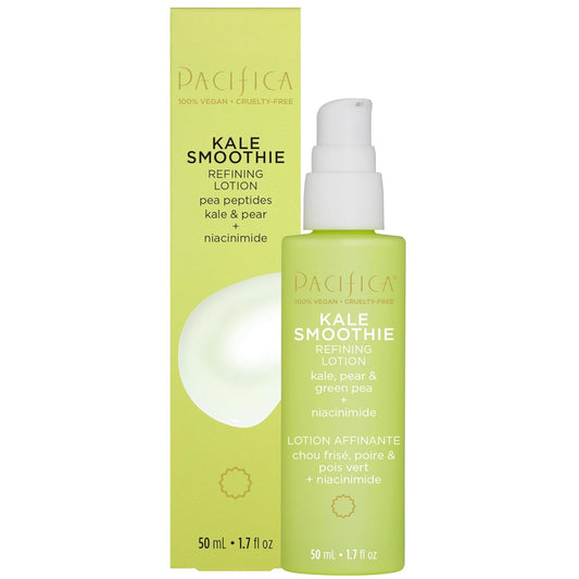 Pacifica Kale Smoothie Face Lotion, Refining Skincare, Face Moisturizer, Niacinamide, Vitamin C and E, Minimize Pores, Face Serum, For All Skin Types, Oily, Combination, Vegan, 1.7 fl oz (1 Count