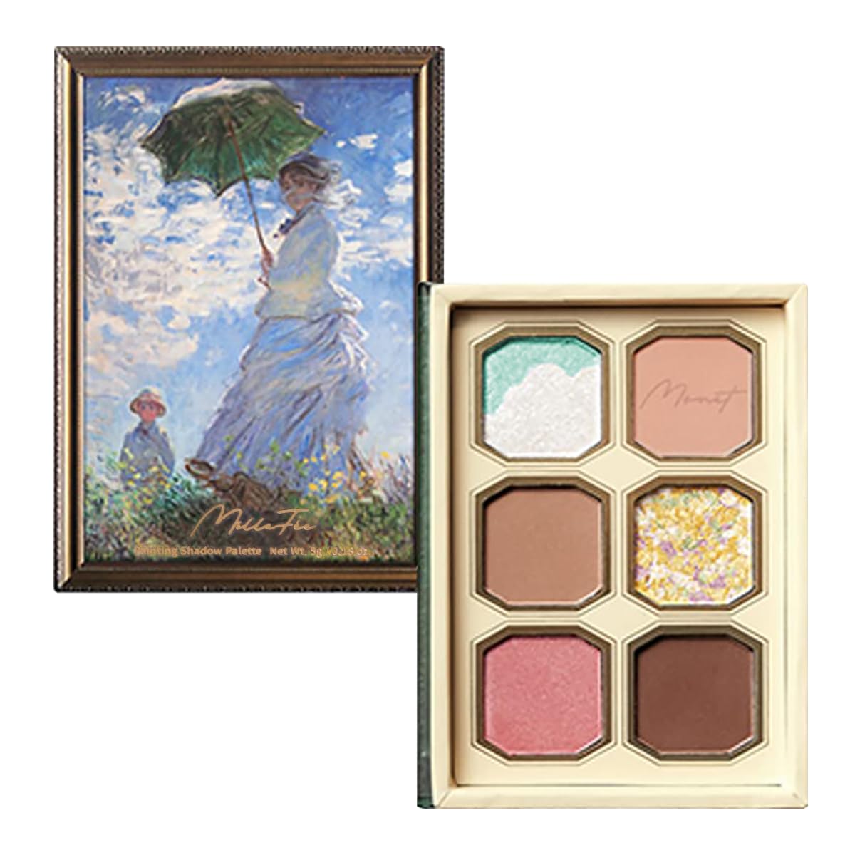 MilleFee Painting Eyeshadow Palette (04 Woman With A Parasol) Cool Light, Cruelty-Free, Smudge-Proof