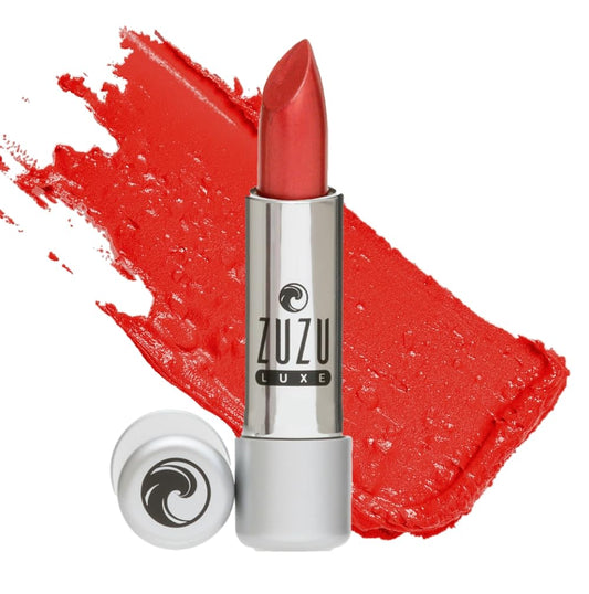 Zuzu Luxe Lip Color Lipstick (Sin - Reddish Brown/Warm Pearl), Natural Lipstick, Paraben Free, Vegan, Gluten-free, Cruelty-free, Non GMO, 0.13 oz