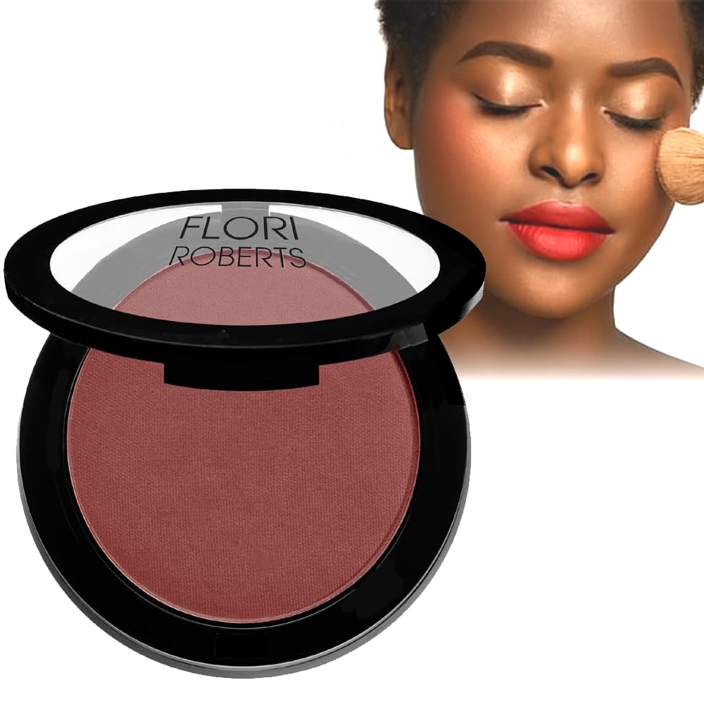 Color Pro Blush by Flori Roberts, Pressed Powder Blush with Buildable Coverage, Complexion Enhancing Makeup