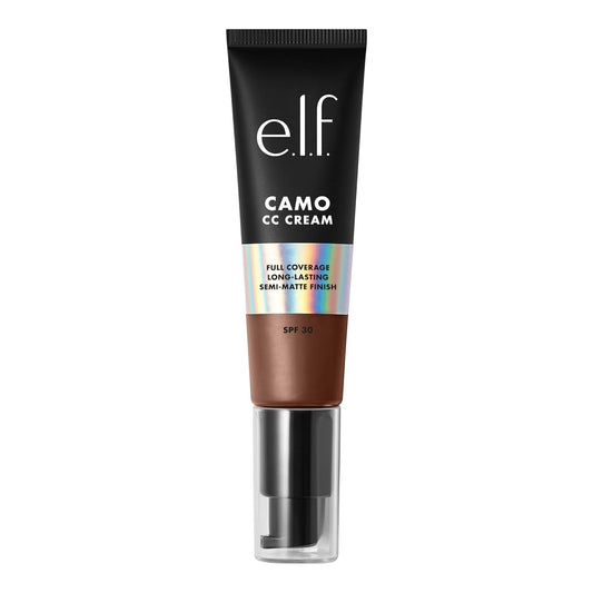 e.l.f. Camo CC Cream, SPF 30 Color-Correcting Medium-To-Full Coverage Face Foundation, Delivers An Airbrushed Finish, Vegan & Cruelty-Free, Rich 610 N