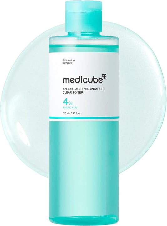 medicube Azelaic Acid Niacinamide Clarifying Toner | Troubled Skin Care, Ideal for Purifying & Calming | 4% Azelaic Acid & 2% Niacinamide| Soothing Daily Toner | Korean Skin Care | 8.45 fl.oz