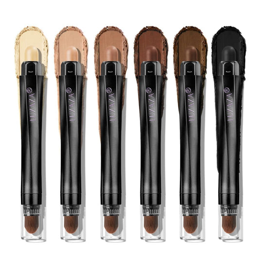 Brown Eyeshadow Stick Makeup 6PCS Set, Neutral Eyeshadow Palette Matte Cream Eye Shadow Eyeliner Brightener Pencil Crayon - BROWN CASHMERE