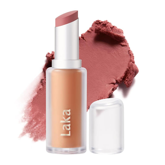 Laka Bulky Matte Lipstick 4g/0.14oz., Long Wear, Non-Drying Lip Stain Stick with High Pigmentation, Voluminous Lips, Vegan, K-Beauty (#401 Low Pink)