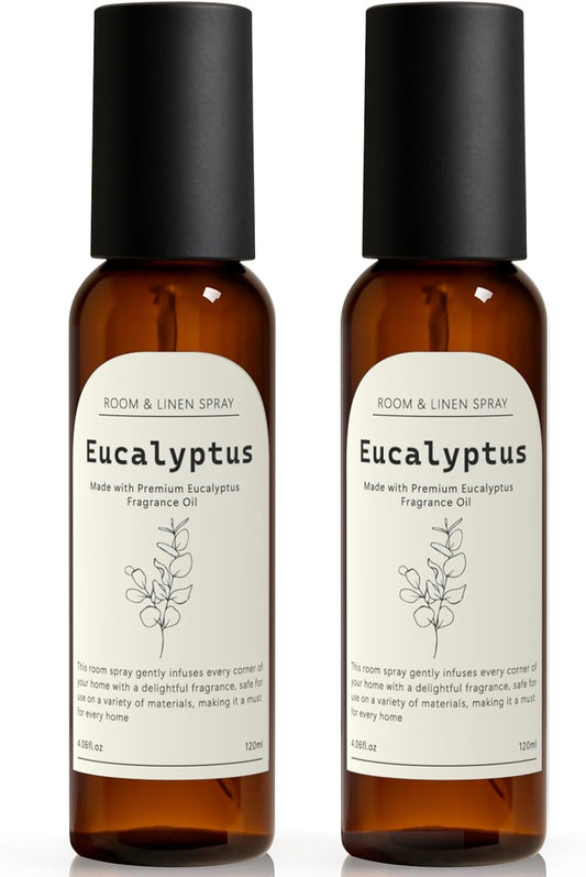 Eucalyptus Linen and Room Spray, Fragrant Room Spray, Odor Eliminator, Long Lasting Air Fresheners for Home, Bedding, Fabrics, 8.12 fl oz