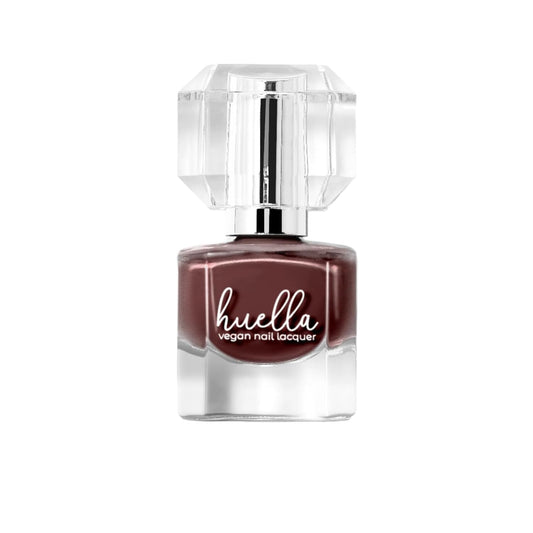 Huella Vegan Nail Polish, Clean Beauty, 15-Free & Cruelty-Free – Longwear, Glossy Finish, Chip-Resistant, Lacquer (Café Noir)
