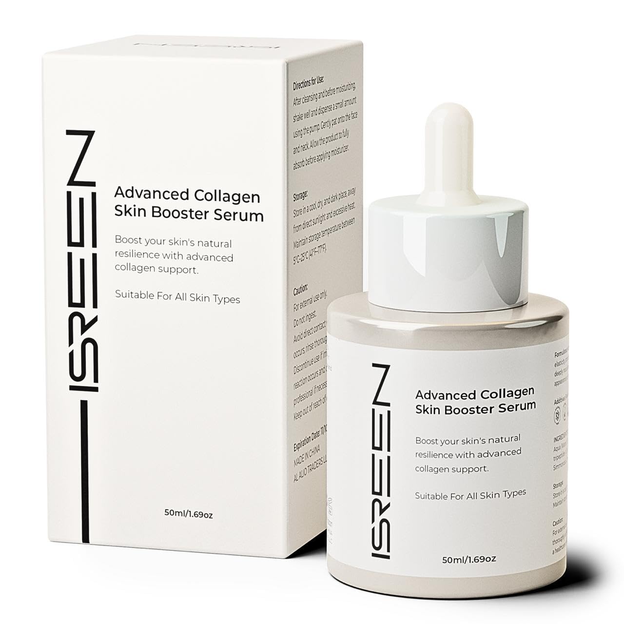 Advanced Collagen Serum Korean for Skin Booster | Dermatologist Tested with Hyaluronic Acid, Niacinamide & Ginseng |Korean Serum for Face Anti Aging Elasticity & Radiance for All Skin | 50ml