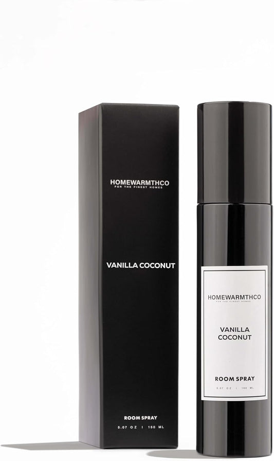 Vanilla Coconut Room Spray – 5.07 oz Scented Air Freshener for Home, Office & Linen – Long-Lasting Linen Spray for Bedding, Pillows & Fabrics – Luxurious Home Fragrance